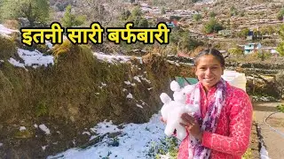 फिर से हुई इतनी ज्यादा बर्फबारी। चारों ओर बर्फ ही बर्फ।।@sunainasunaina1842 ।।