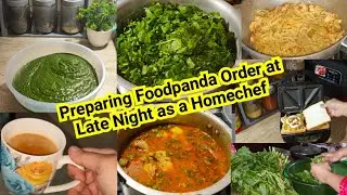 Foodpanda Order at Late night|Home Restaurant ke lye bnaya Aloo Gosht|Serson Ka Saag lai|Sonia Vlogs
