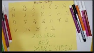 How to write 3D Shadow letters | capital letters A-Z in 3D shahdow lettering 