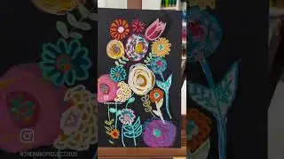 MIXED MEDIA FLOWERS#PASTELS #oilpastels  #arttechnique