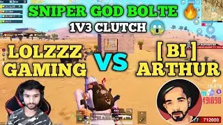 Bi team vs Bi Arthur 🔥 full intense fight in hydra elite customs | Sniper God | Pubg emulator