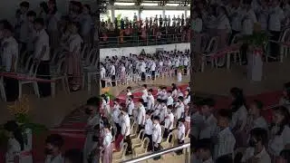 Singing Philippine National Anthem Moving Up Ceremony@ Tag abaca National High School PDI