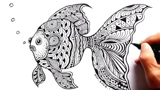 Zentangle - Inspired Fish Art#art #artist #artwork #painting