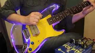 Waterslide Acrylic Guitar, Charity Raffle For Ukraine Played Through A Caroline 'FCK PTN' Fuzz Pedal