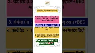 राजस्थान में शिक्षक बनने की योग्यताएं । how to become a government teacher #dreamteacher #motivation