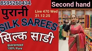 pure silk handloom used sarees/preloved/pure silk handloom sarees is live 470