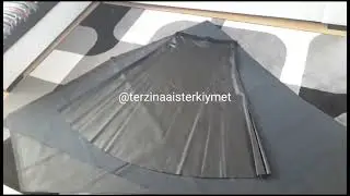 2 metre kumaştan kloş etek dikimi
