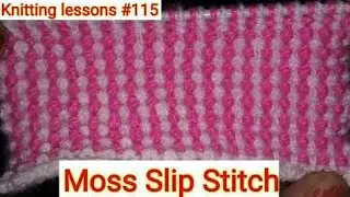 Two Colours || Knitting design || Moss Slip Stitch || Knitting pattern by Knittinglessons