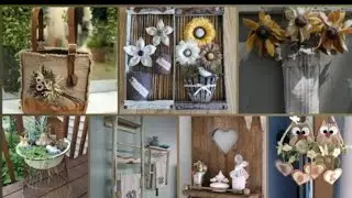 Thrifty Charm Decor:Shabby Chic,Vintage, Rustic Burlap Wall Hanging & Home Decor Ideas #vintagedecor