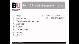 Top 15 Project Management Terms