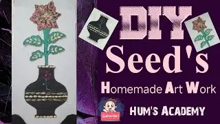 DIY Seed Art 🌱 Stunning Flower Vase Wall Decor!