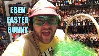 EBENEASTER BUNNY! Teasing kids with WWE Figure hunt instead of egg hunt