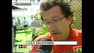 F1 Canada 2001 - Sandro Donato Grosso intervista Luca Baldisserri dopo il Gran Premio