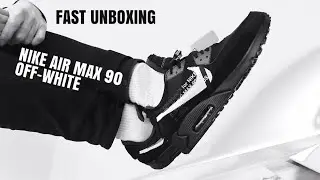 Fast UNBOXING & DETAILS - NIKE AIR MAX 90 OFF WHITE - BLACK