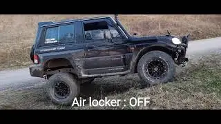 &Ccedil;arpışant&uuml;rk Hyundai galloper innovation Evo Air locker test front air locker and rear air locker
