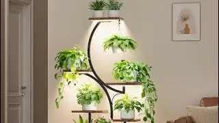 Review: 62&rdquo;Indoor Plant Stand with Grow Lights| 8-Tier S-Shaped Corner Shelf for Modern Plant Lovers