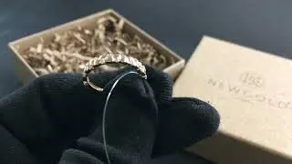 !Кольцо 098286  из красного золота 585 пробы с фианитами