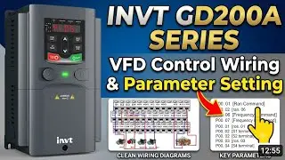 INVT GD 20 & GD200A VFD programming & control terminal wiring// INVT GD 20 wiring//INVTGD200A VFD.. 