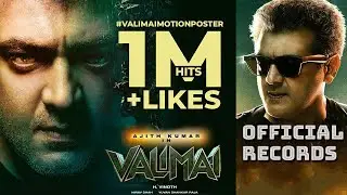 Valimai Motion Poster Record, Valimai Motion Poster 1M Likes, Valimai Motion Poster Record Break