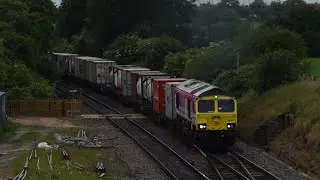 Freightliner as ONE we can 66587 toots over Westerfield crossing working 4L38 - 13/6/19