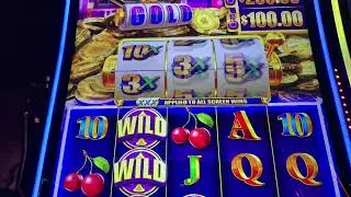 Back to Back Bonus on Vegas Gold Slot Machine #slots #gamble #jackpot #viralvideo #familyvlog