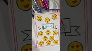 Emoji hamdmade birthday card #easycardmaking #handmade #diycardideas emojicard #birthdaycardidea