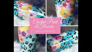 Cheetah Print & Flowers Tumbler