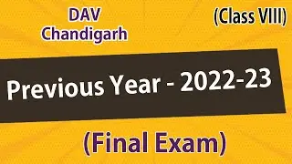 2022-23 | DAV | 8th | Final Exam | 20.02.2023 | Board Question Paper | DAV board Math #davboard #dav