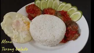 Menu makan siang nikmat,modal hemat.terong balado rasanya pedas,enak dan sedap#masak@DapurDarsa