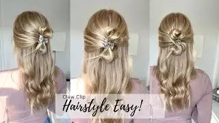 Einfache Frisur mit Haarklammer I Schnelle Alltagsfrisur f&uuml;r lange Haare