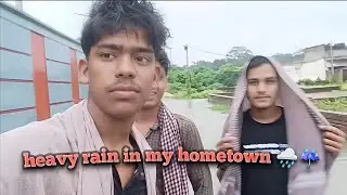 My friends having fun in the monsoon session ...!🌧️☔ 
