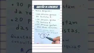 🧮 DIAGRAMA DE VENN | Quest&atilde;o de concurso sobre conjuntos
