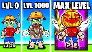 Нуб до максимального уровня в Roblox Meme Sea
