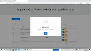 Angular 11 Crud Tutorial with Service | Add New User | Modal Popup Form