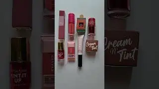 liquid & cream lip tint & blush 😳💕#liptints #blush #affordable #longlastingmakeup #viral #shorts