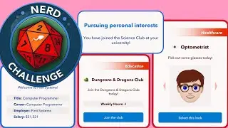 HOW TO COMPLETE THE NERD CHALLENGE | join the dungeons & dragons club and the science club | Bitlife
