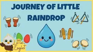 A Water Cycle Story for kids (Percussion Play Along)🥁🪇 #interactivelearning 