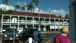 outside view of Pioneer Inn in downtown Lahaina, Maui, Hawaii