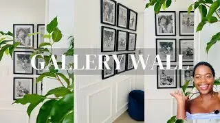 HOW TO: GALLERY WALL IDEAS  || HALLWAY FAMILY WALL || BLACK AND WHITE FRAMES