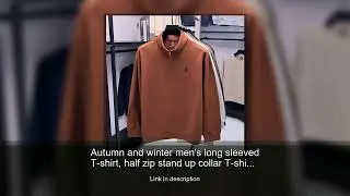 Autumn and winter men's long sleeved T-shirt, half zip stand up collar T-shirt, men's hoodie, c