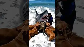 Massive Shark Vs Dogs