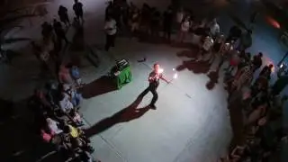 Magic Jay - Fire Eating Grand Finish Clearwater Beach -Drone Video 2016