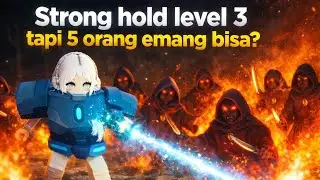 Challenge Strong Hold Level 3, 5 Orang? #roblox #harusberanda #games #funny