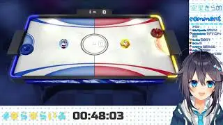 Sorahoshi Kirame gets absolutely demolished in air hockey 【にじさんじ | Eng CC】