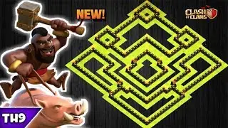 BEST TOWN HALL 9 FARMING/TROPHY BASE 2018! TH9 HYBRID DARK BASE WITH REPLAYS!!-CLASH OF CLANS(COC)