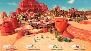 Super Mario Party Jamboree #28 Western Land Toadette vs Rosalina vs Toad vs Spike