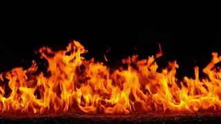 Wall of Flames Creating Intense Visual Ambience