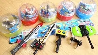 ガシャポン レンケツバズーカに合体！？激烈武装 トッキュウジャー全6種 ホームトリガーなしで合体できる？食玩版 & DX版と比較レビュー！ 烈車戦隊 フミキリケンはDXとほぼ一緒！