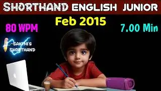 Shorthand English Junior Feb 2015 ✍️ 80 WPM ✏️ Book Speed