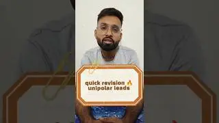 unipolar leads(quickrevision🔥)#norcetmcq #aiimsdelhi #nursing #motivation #education #ytshorts #yt